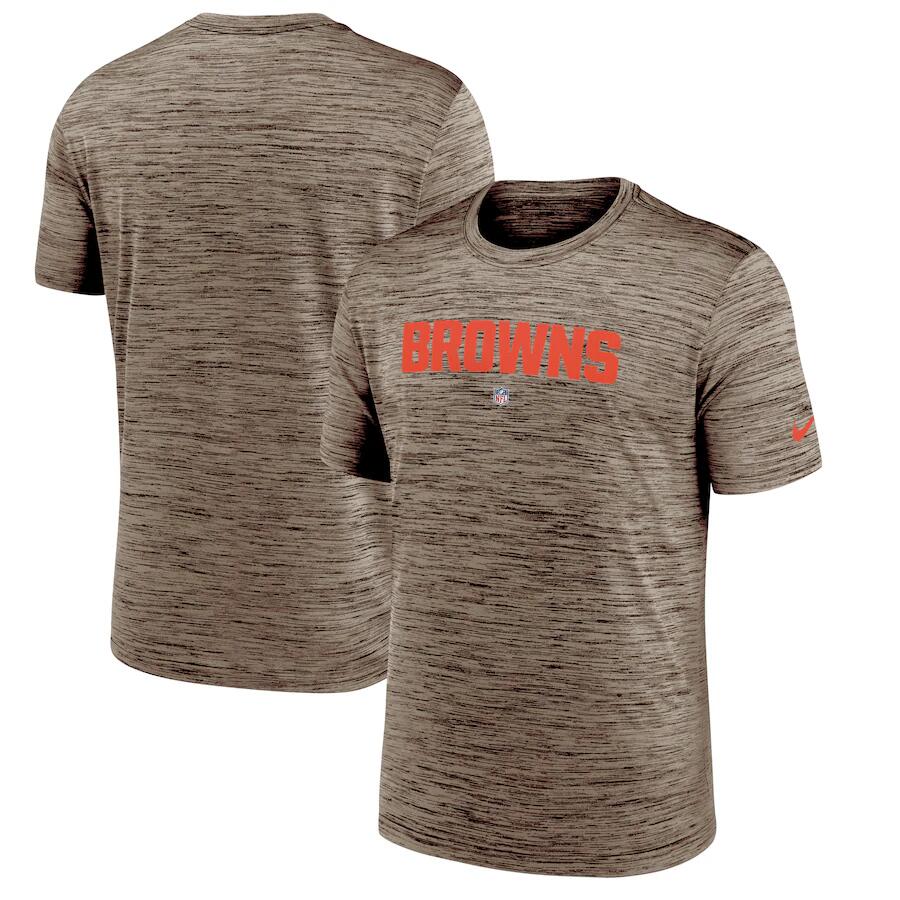 Men's Cleveland Browns Brown Velocity Performance T-Shirt Men's Cleveland Browns Brown Velocity Performance T-Shirt